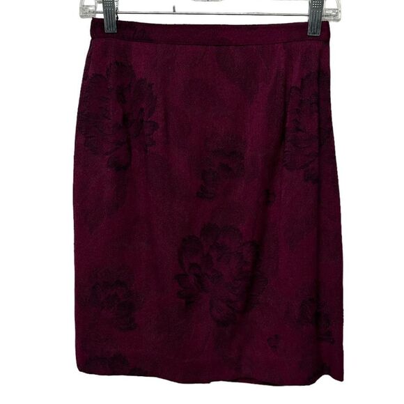 Vintage GIANNI Petite Wool Blend Floral Purple Blazer Mini Skirt Suit Set Flower - Picture 8 of 16